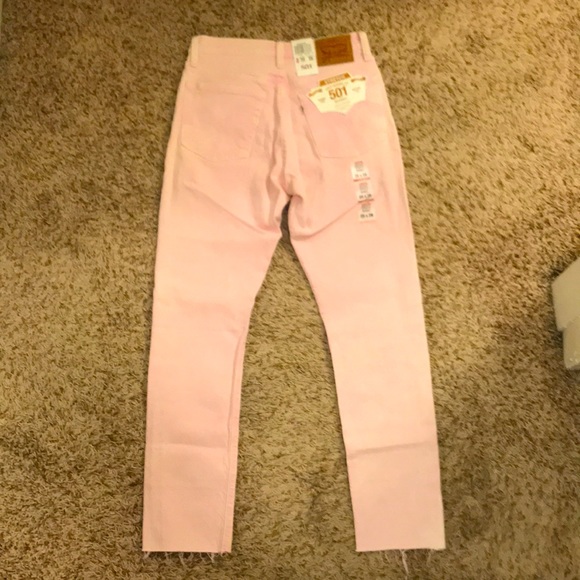 Levi 501’s! Light Pink Skinny Stretch Original Fit Jeans NWT! - Picture 9 of 16
